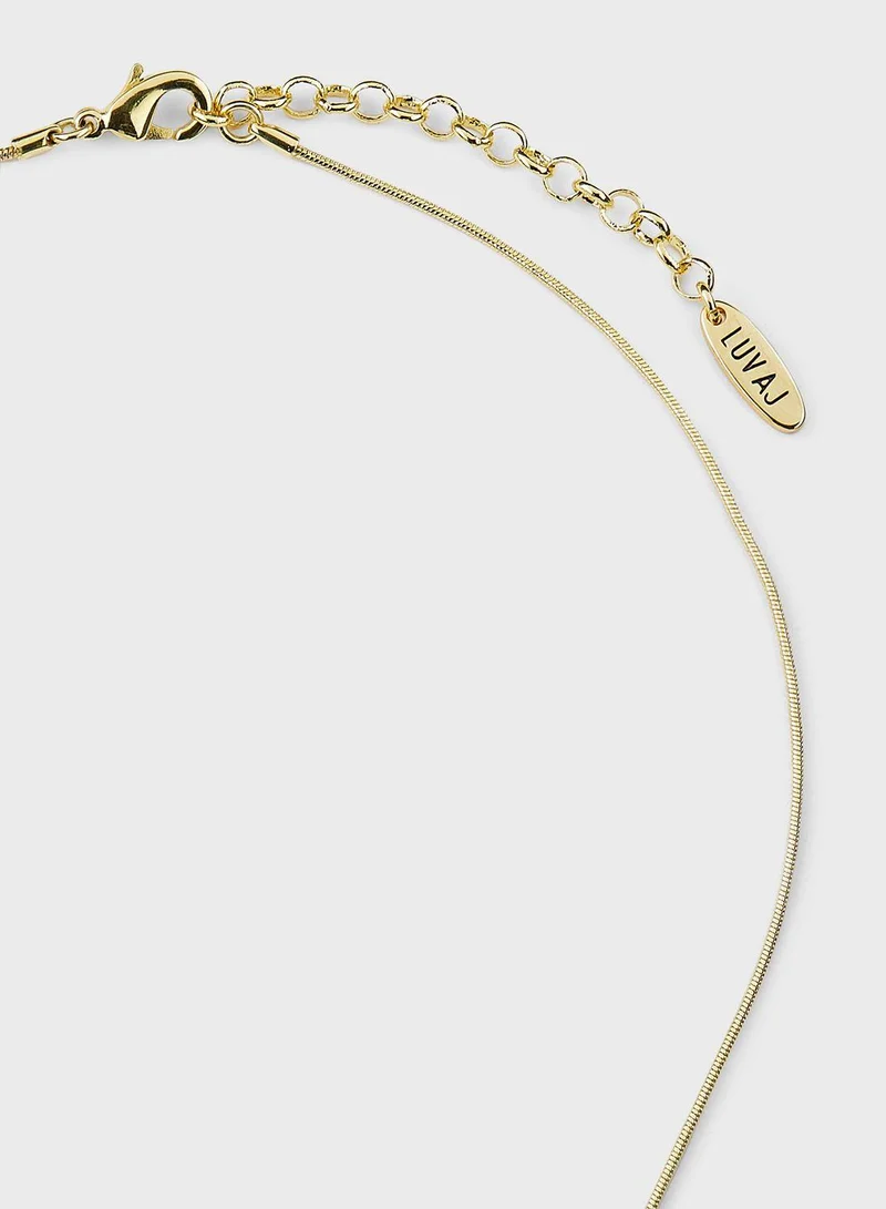 LUV AJ Bezel Pendant Long Necklaces