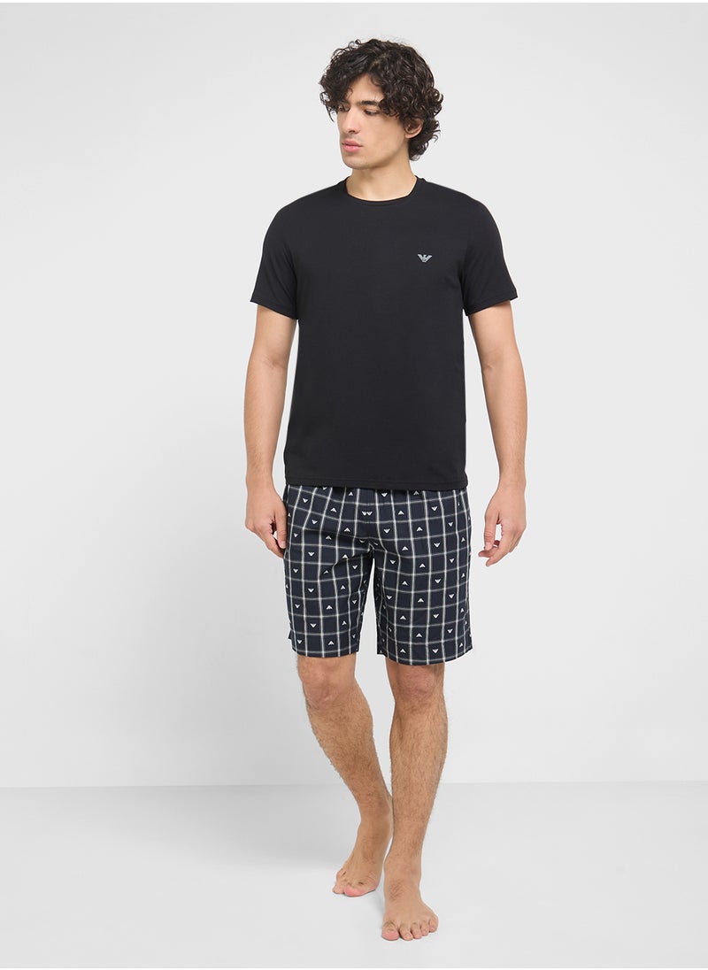 EMPORIO ARMANI Beachwear Logo Crew Neck T-Shirt  - Image 5