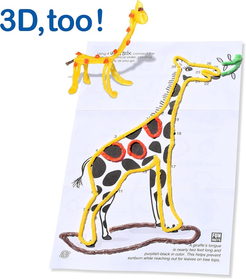 WikkiStix WIKKI STIX Animal Activity Pak  Features 12 Zoo Animals with Handson Activity and Fun Fact on Each Made in The USA Multiple Colors - Image 3