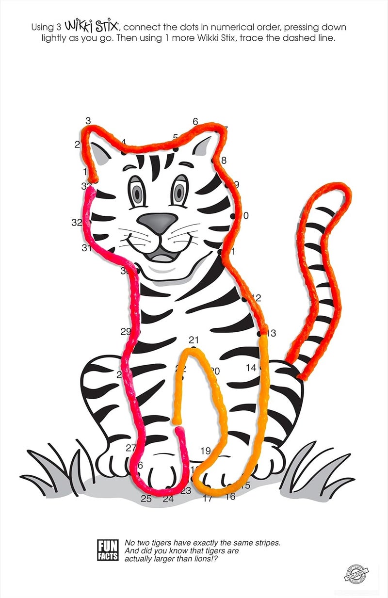 WikkiStix WIKKI STIX Animal Activity Pak  Features 12 Zoo Animals with Handson Activity and Fun Fact on Each Made in The USA Multiple Colors - Image 5
