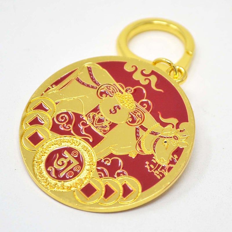 Fengshuibringluck Feng Shui Sacred Resource Cow Bring Wealth Amulet Keychain  10.4*4.5Cm/4*1.7In - Image 5