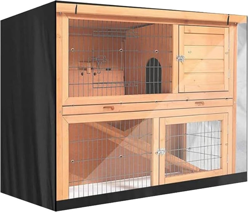 Oxford Cloth Rabbit Hutch Cover With Zipper For Winter Protection Garden Patio - Image 2