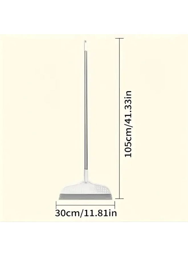 White Magic Broom Dual Sided Silicone Bristles Detachable Head For Hard Floors - Image 3