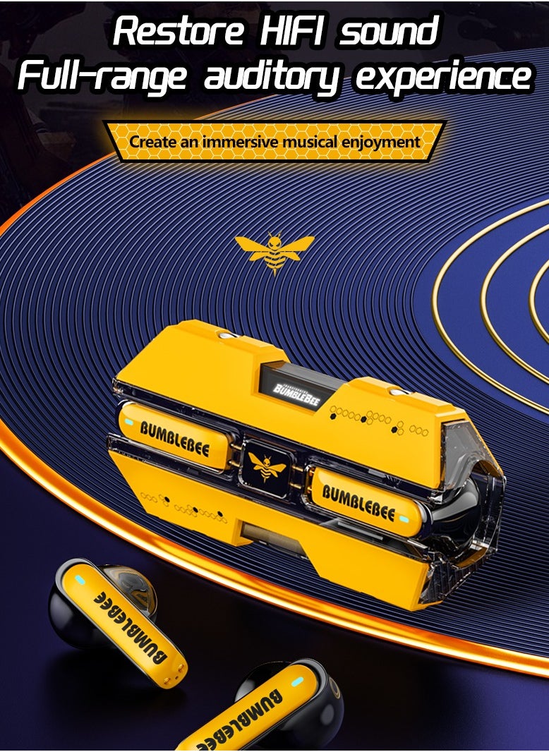Transformers TF-T01 TWS Bluetooth Wireless Headset Low Latency Smart Touch Bluetooth 5.3 Optimus Prime Blue