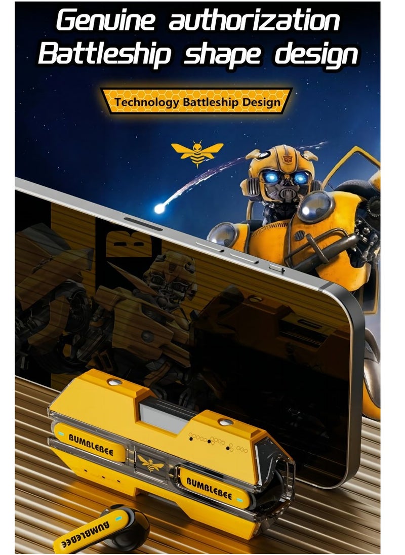 Transformers TF-T01 TWS Bluetooth Wireless Headset Low Latency Smart Touch Bluetooth 5.3 Optimus Prime Blue