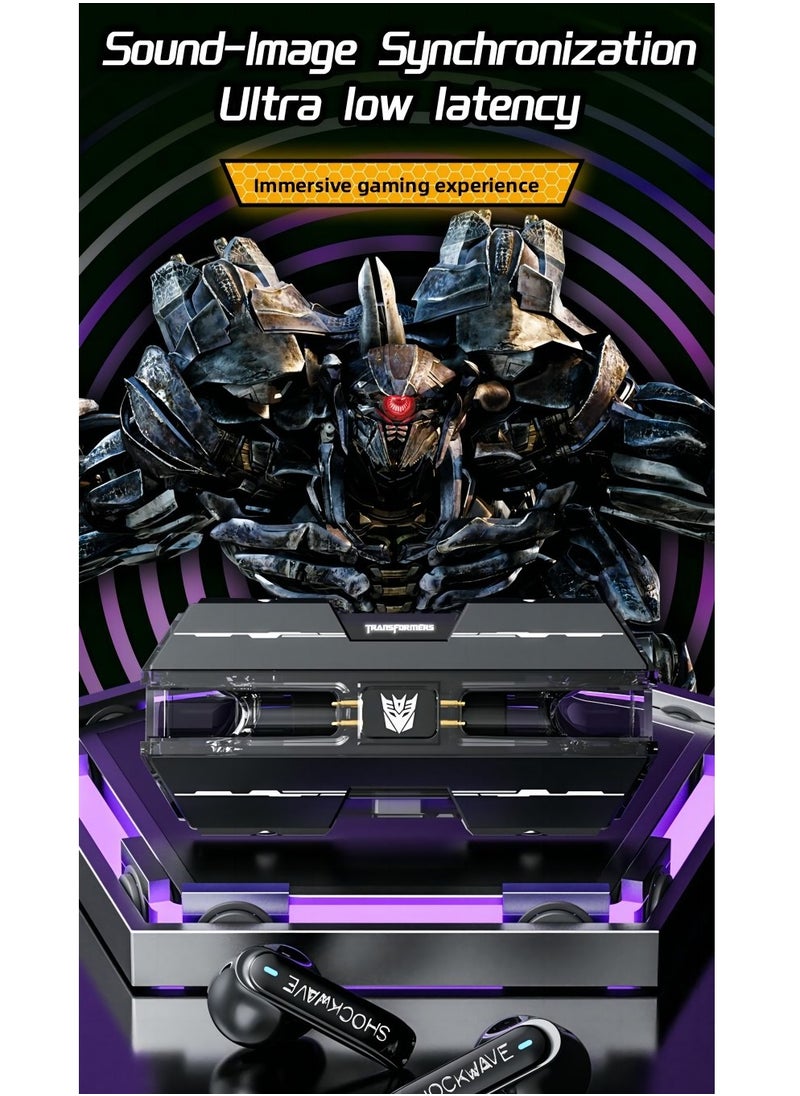 Transformers TF-T01 TWS Bluetooth Wireless Headset Low Latency Smart Touch Bluetooth 5.3 Optimus Prime Blue