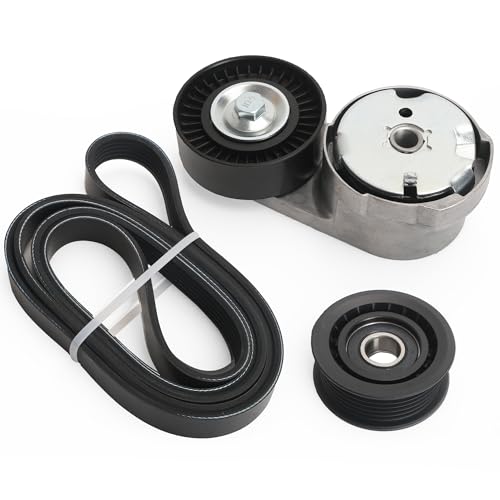 JAVOUKA Belt Tensioner Serpentine Belt Idler Pulley Kit Fit for Chrysler 200Town Country for Dodge AvengerGrand CaravanJourney for Ram CV 36L V6 20112019 39282 38082 6PK1960 90K39282D - Image 1