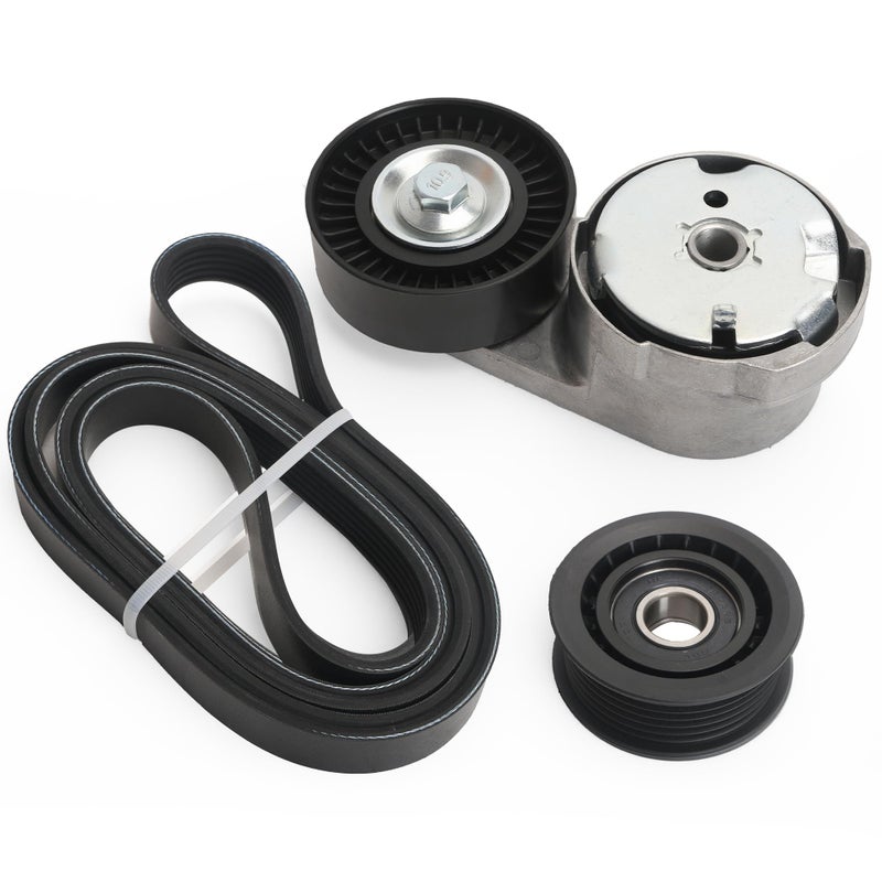 JAVOUKA Belt Tensioner Serpentine Belt Idler Pulley Kit Fit for Chrysler 200Town Country for Dodge AvengerGrand CaravanJourney for Ram CV 36L V6 20112019 39282 38082 6PK1960 90K39282D - Image 2