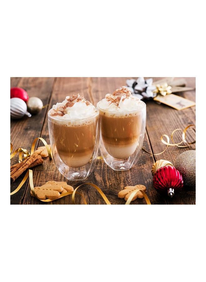 NIBEMINENT Set of 2 Double Wall Coffee Mugs multicolour 350millimeter - Image 5