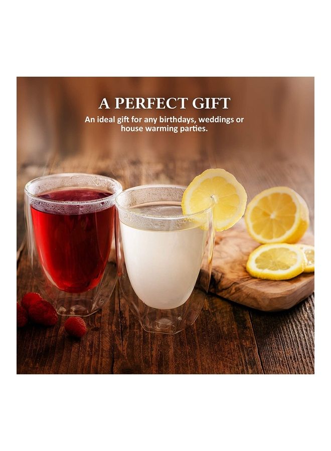 NIBEMINENT Set of 2 Double Wall Coffee Mugs multicolour 350millimeter - Image 4