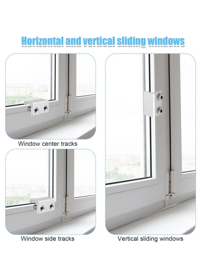 Relex Window Locks, 4 Sets Sliding Window Locks With Key for Vertical & Horizontal Sliding Windows Doors, Easy to Install, Adjustable Security Window Lock for Patio Bedroom Home and Office (Silver) - Image 3