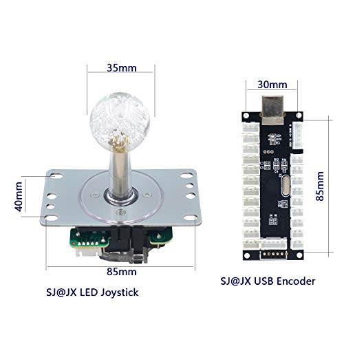 SJ@JX Arcade Game LED DIY Kit Mechanical Keyboard Switch Arcade LED Button LED Joystick Controller Zero Delay USB Encoder for PC MAME Retropie JAMMA - Image 3