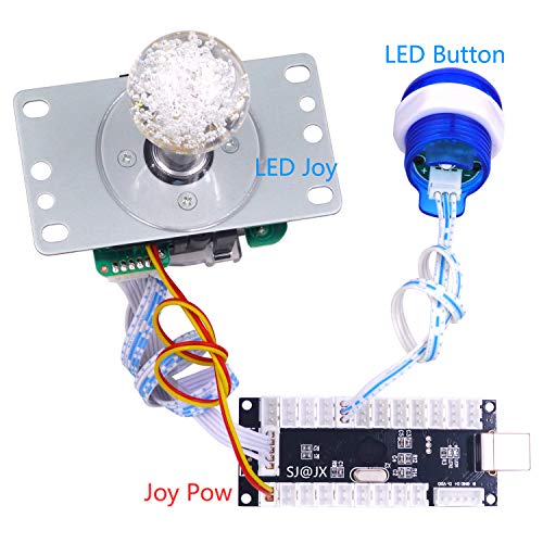 SJ@JX Arcade Game LED DIY Kit Mechanical Keyboard Switch Arcade LED Button LED Joystick Controller Zero Delay USB Encoder for PC MAME Retropie JAMMA - Image 5