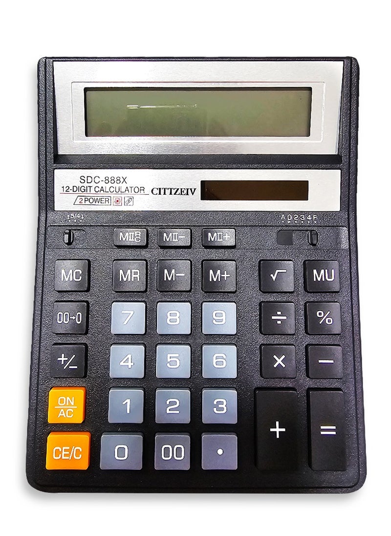 Generic Superior calculator, SDC-888X, display, local number key, power of 12 digits, very large screen for offices, accountants, and personal use at home or school  - Image 1