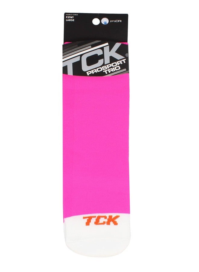 TCK Prosport Striped Over the Calf Tube Socks (Hot Pink/Black, Medium) - Image 3