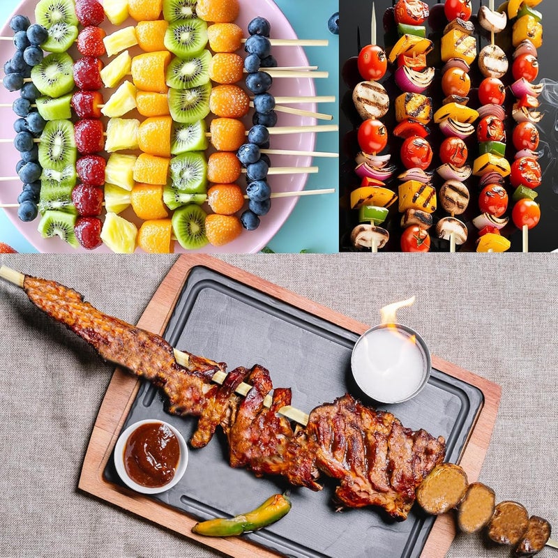 CrazyTerra Bamboo Smores Sticks (50 Pcs), 17.5" Marshmallow Roasting Sticks for Fire Pit, 5mm Heavy Duty Wooden Skewers for Smore Hot Dog Barbecue Thick Sticks for Campfire Grilling Camping Bonfire - Image 3