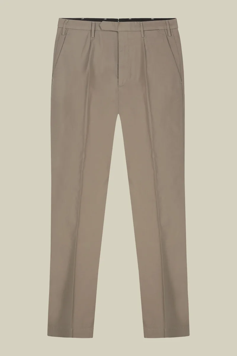 Doppelganger Beige Classic regular fit twill trousers for men - Beige for Men | Best Price UAE