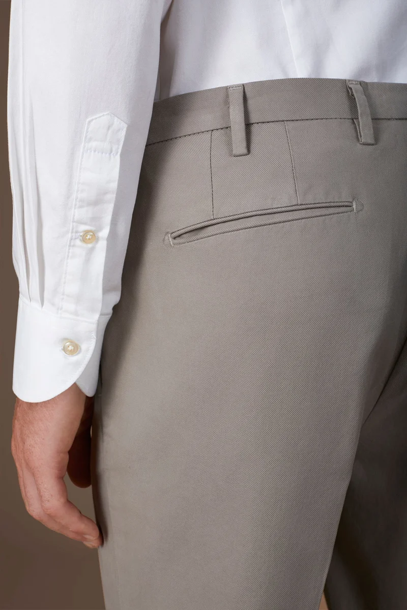 Doppelganger Beige Classic regular fit twill trousers for men - Beige for Men | Best Price UAE