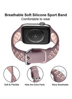 Lerobo 3 Pack Compatible for Apple Watch Band 40mm 44mm 45mm 38mm 41mm 42mm 49mm for Women Men Breathable Silicone Strap for iWatch Bands Series 8 7 6 5 4 3 2 1 SE Ultra, M/L  - Image 2