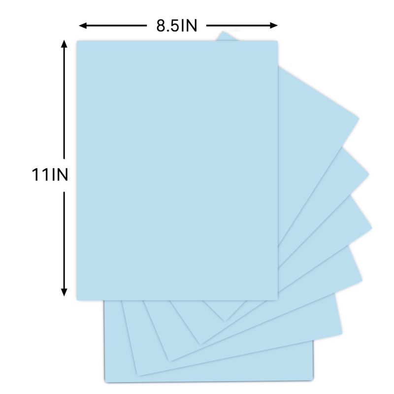 Bonmiy 25Sheets Light Blue Cardstock Paper, 8.5 x 11 Card stock for Cricut, Thick Construction Paper for Card Making, Scrapbooking, Craft 90 lb / 250 gsm(Light Blue)â€¦ - Image 3
