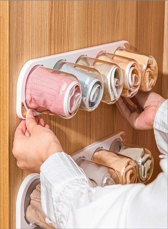 HDR MALL Wall Mounted Undergarment Storage Box, Capsule Punching Free Household Storage Rack Suitable for organizing wardrobes and Drawers (Pack of 1) (Triple Row) - Image 3