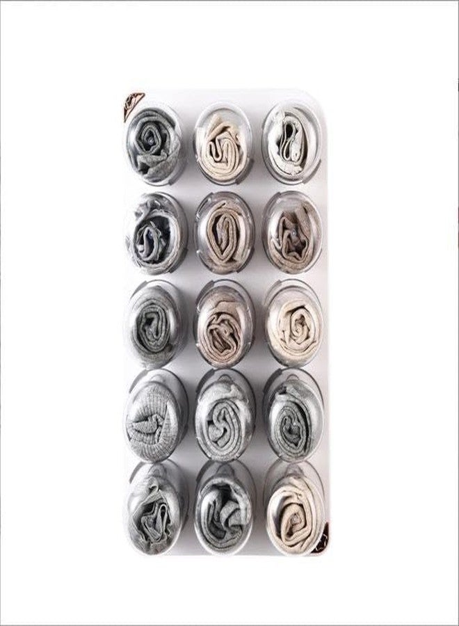 HDR MALL Wall Mounted Undergarment Storage Box, Capsule Punching Free Household Storage Rack Suitable for organizing wardrobes and Drawers (Pack of 1) (Triple Row) - Image 1