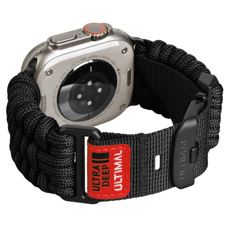 ULTIMAL Paracord Band Compatible with Apple Watch for 49mm45mm44mm Braided Strap Design for Men Outdoors - Image 2