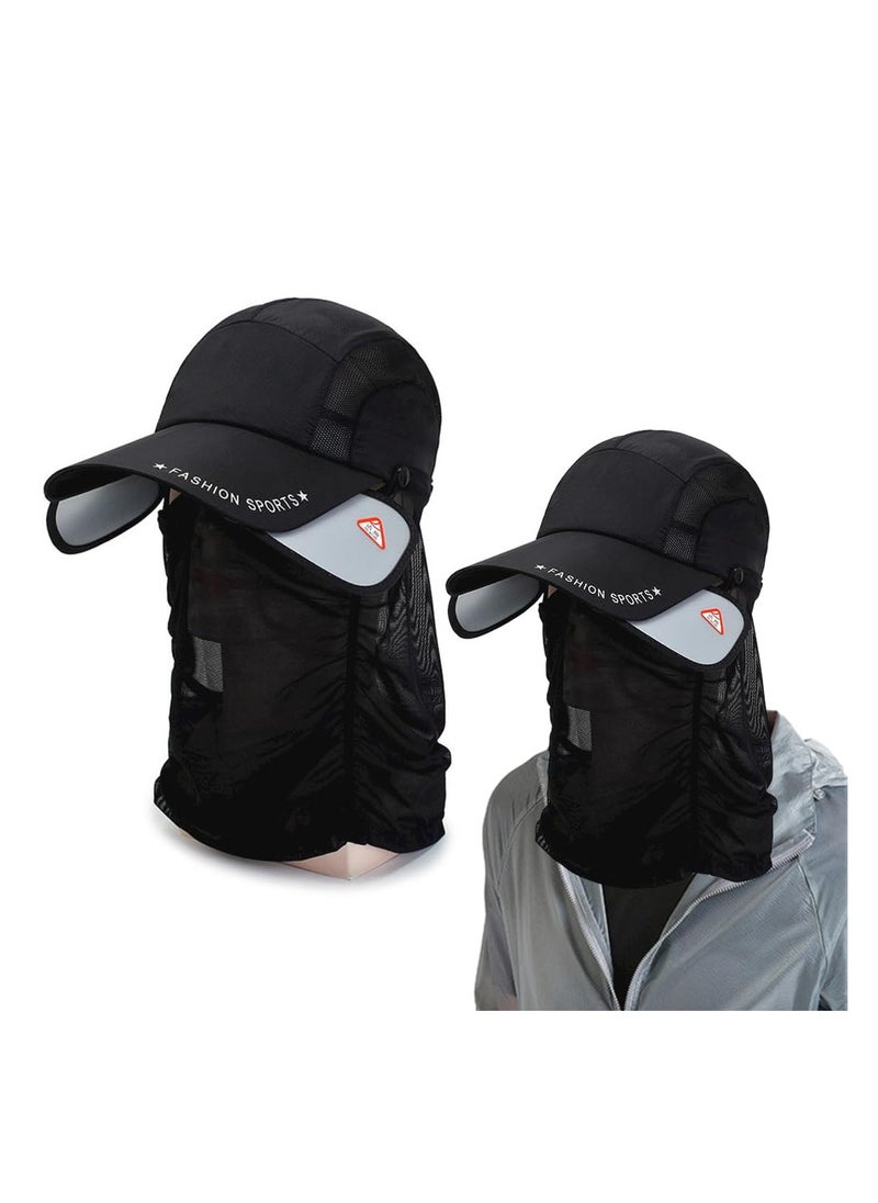 SYOSI Sun Hat with Retractable Brim, Retractable Wide Brim Fishing Hats, Summer Travel Beach Hat, Retractable Visors Hat with UV Protection Sun Hats for Beach Golf Outdoor Fishing Riding Climbing  - Image 1