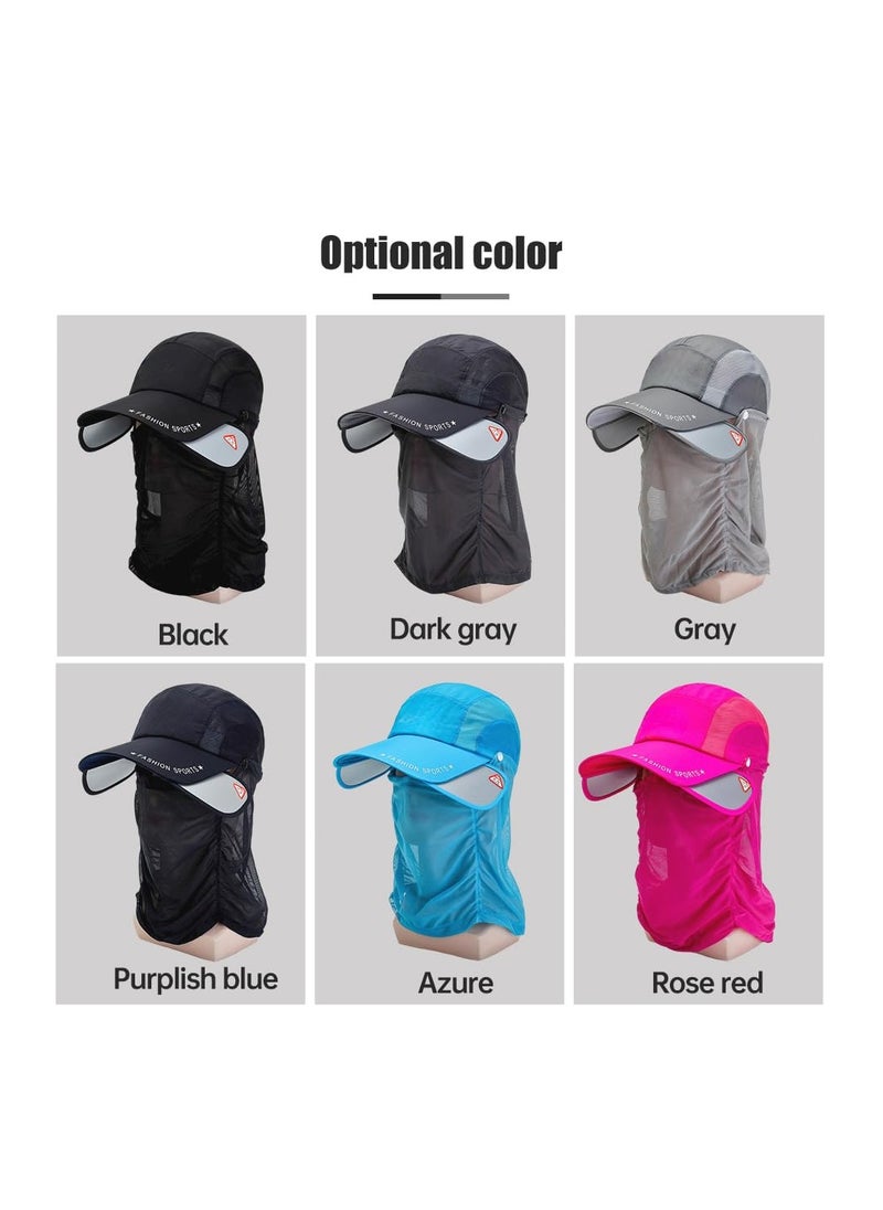 SYOSI Sun Hat with Retractable Brim, Retractable Wide Brim Fishing Hats, Summer Travel Beach Hat, Retractable Visors Hat with UV Protection Sun Hats for Beach Golf Outdoor Fishing Riding Climbing  - Image 4