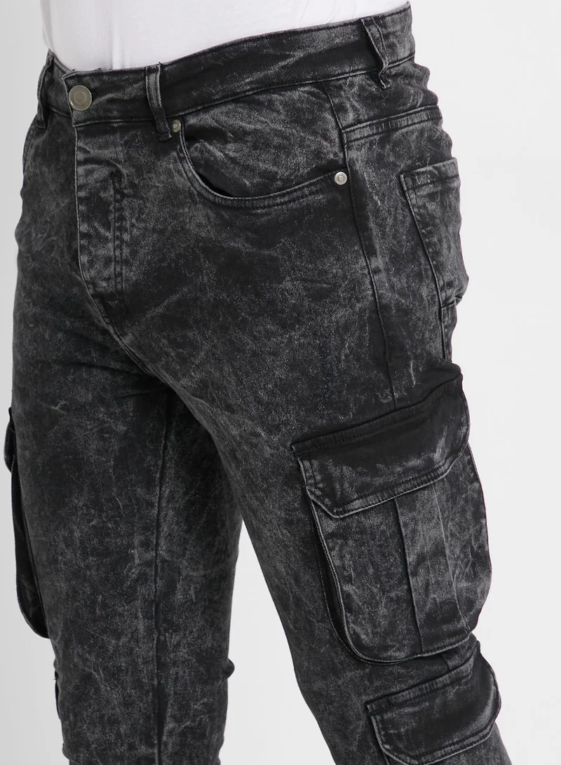 BRAVE SOUL Acid Wash Denim Skinny Fit Jeans
