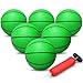 Dilabnba 6PCS Mini Beach Ball Toddler Basketball Toy 6 Small Ball with Pump for Mini Hoop Enthusiasts Easy to Grip PVC Bouncy Ball for Perschool Garden Pool Gift for Boy Girl Green - Image 2