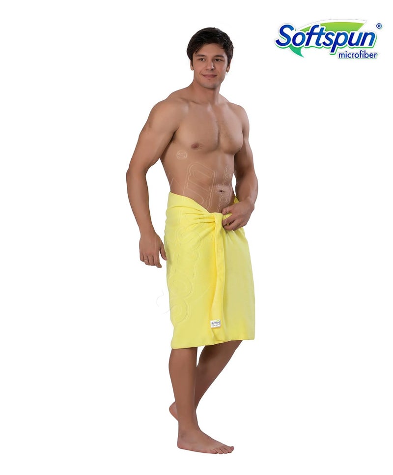 SOFTSPUN Microfiber Gym & Sports Towels for Men & Women 1pcs Yellow 340 GSM 60X120cms Fast Drying Super Absorbent Lightweight & Ultra Compact Sweat Towels for Working Out Camping Hiking Travel. - Image 5