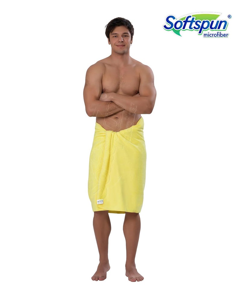 SOFTSPUN Microfiber Gym & Sports Towels for Men & Women 1pcs Yellow 340 GSM 60X120cms Fast Drying Super Absorbent Lightweight & Ultra Compact Sweat Towels for Working Out Camping Hiking Travel. - Image 4