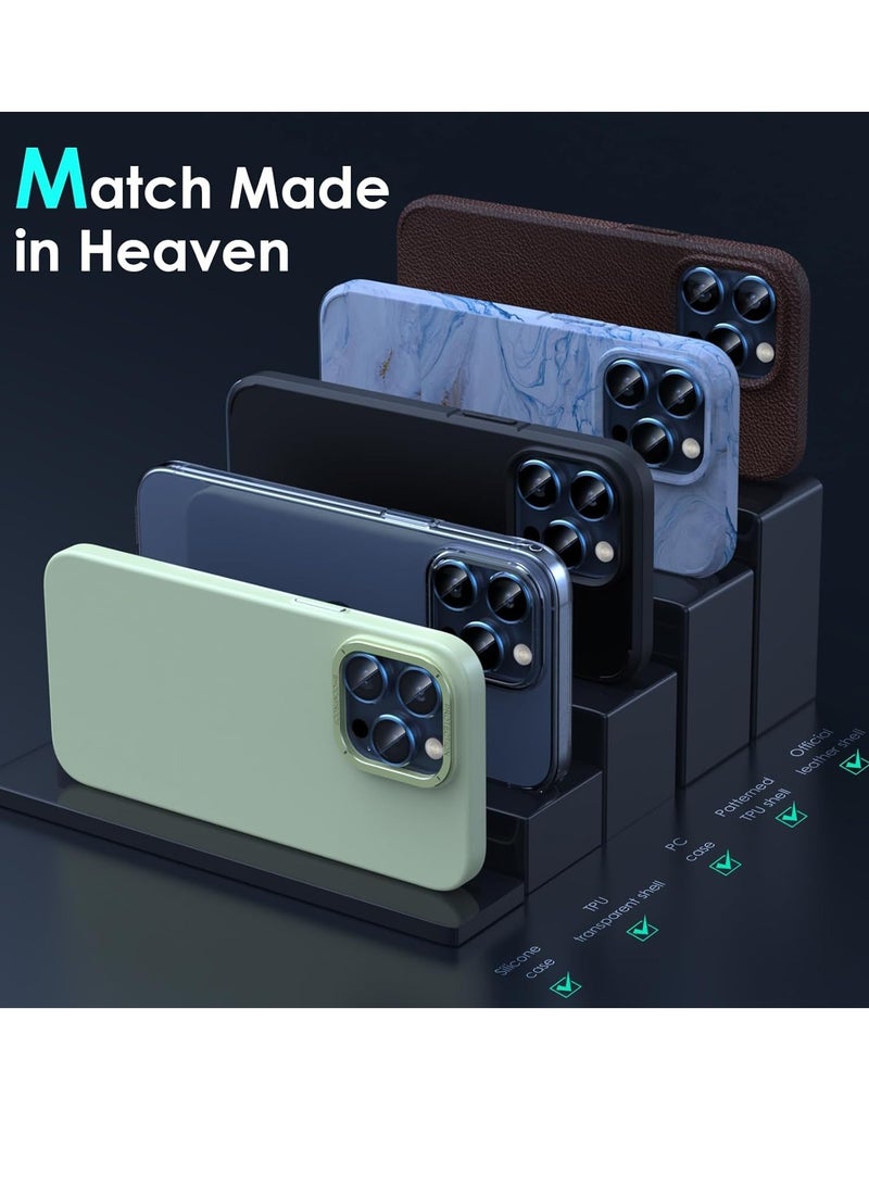 ELTRAZONE iPhone 15 Pro - iPhone 15 Pro Max Camera Lens Protector, 9H Tempered Glass Camera Cover Screen Protector Metal Individual Ring for iPhone 15Pro 6.1 inch iPhone 15 ProMax 6.7 inch (Blue Titanium) - Image 5