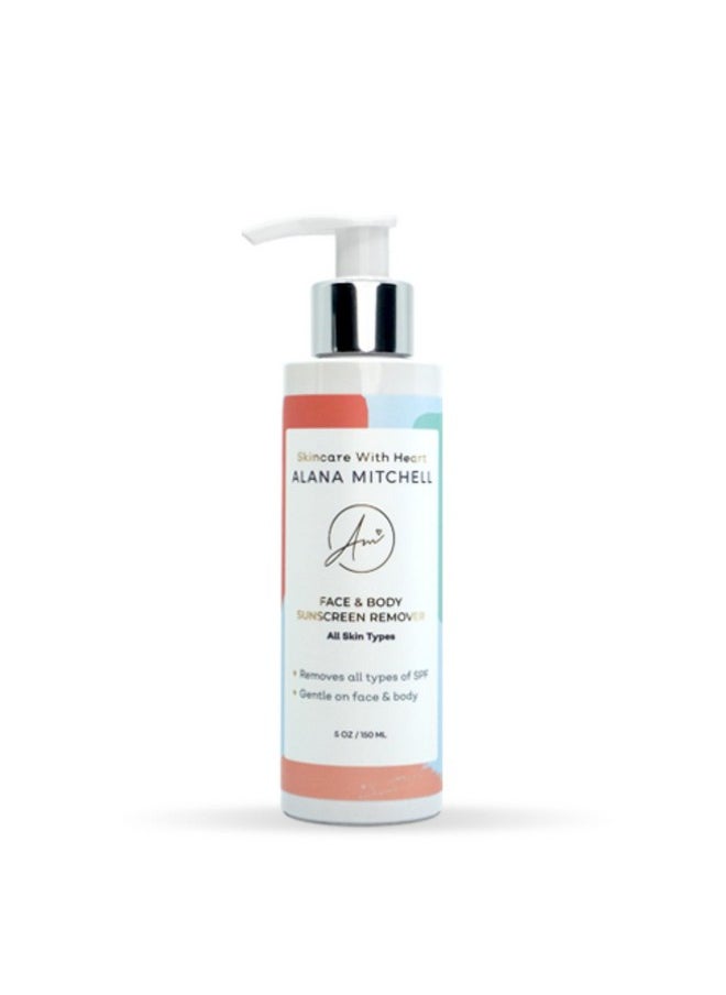 Alana Mitchell - Face & Body Sunscreen Remover 5Oz Facial Cleansing Oil Face Wash Double Cleansing All Skin Types Sensitive Skin Oily Skin - Image 1