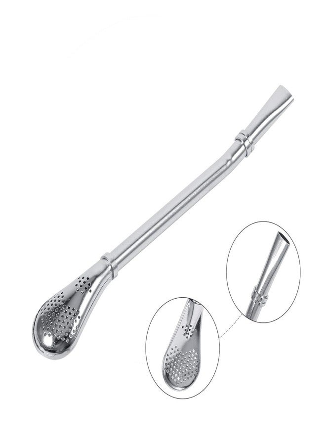 ISTORE Stainless Steel Drinking Straws with Filter Spoon, Detachable Tea Straws, Reusable for Loose Tea, Coffee, Drinks, Barware Strainer Stirring Straws - Image 4
