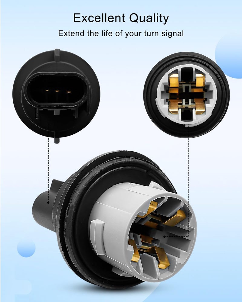 Vaticas Turn Signal Light Bulb Socket Fit for Dodge Caliber Challenger Dakota Magnum Charger 2005-2012 Chrysler 300 2005-2010, Car Signal Replace 5191189AA L00003157A - Image 5