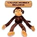 ArtCreativity Long Arm Plush Monkey 23 Inch Hanging Monkey with Connectable Limbs Ultra Soft and Huggable Stuffed Animal for Kids Cute Home and Nursery Dcor Best Birthday Gift Idea - Image 4