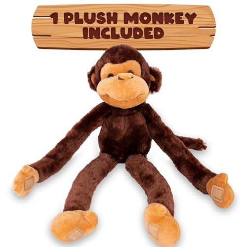 ArtCreativity Long Arm Plush Monkey 23 Inch Hanging Monkey with Connectable Limbs Ultra Soft and Huggable Stuffed Animal for Kids Cute Home and Nursery Dcor Best Birthday Gift Idea - Image 5