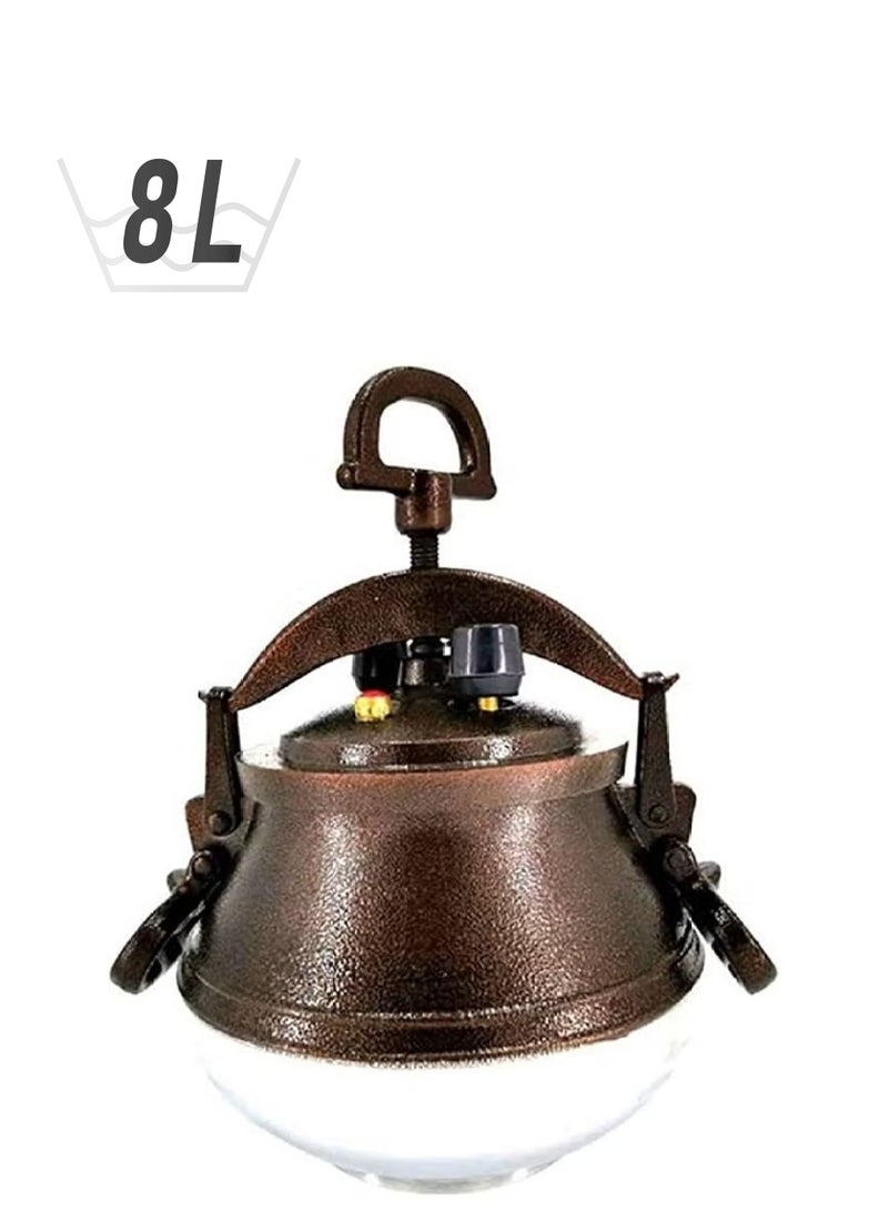Dark brown Afghan pressure cooker, 8 liters. 
