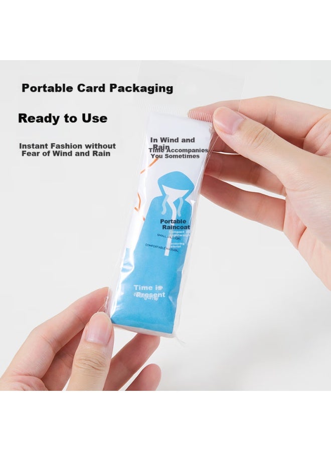 Sometimes Disposable Thickened Portable Card Raincoat For Adults, Outdoor Mountaineering Hiking Travel Poncho, Pack Of 10 - Image 5