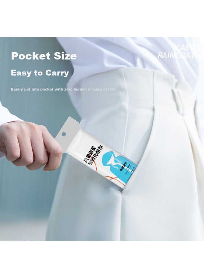 Sometimes Disposable Thickened Portable Card Raincoat For Adults, Outdoor Mountaineering Hiking Travel Poncho, Pack Of 10 - Image 2