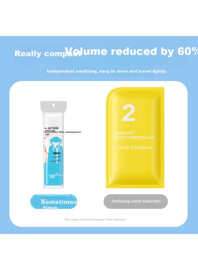 Sometimes Disposable Thickened Portable Card Raincoat For Adults, Outdoor Mountaineering Hiking Travel Poncho, Pack Of 10 - Image 3