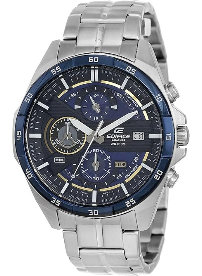 Casio Edifice EFR-556DB-2AV Men’s Chronograph Watch – Blue Dial, Stainless Steel Band, 100M Water Resistant - Image 1