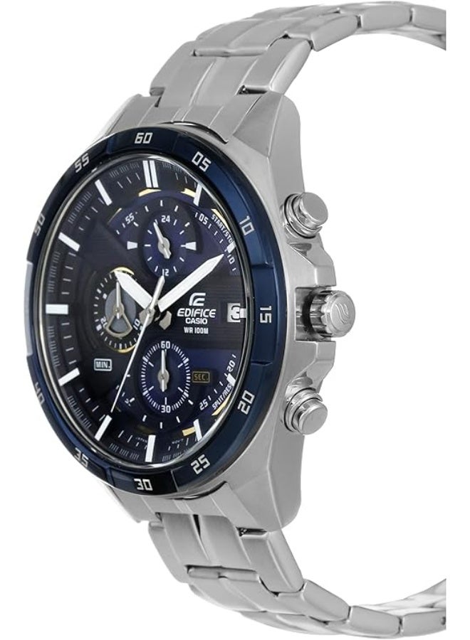 Casio Edifice EFR-556DB-2AV Men’s Chronograph Watch – Blue Dial, Stainless Steel Band, 100M Water Resistant - Image 2