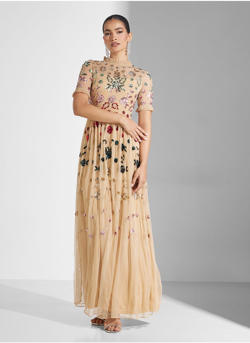 Frock and Frill - Embellished Maxi Dress - Image 1