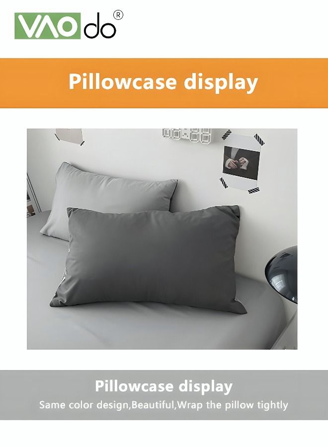 VAOdo 4PCS Bedding Set Skin Friendly Soft Comforter Set Including Sheets Duvet Cover and 2 Pillows 2.0 Bed 200*230CM - Image 5