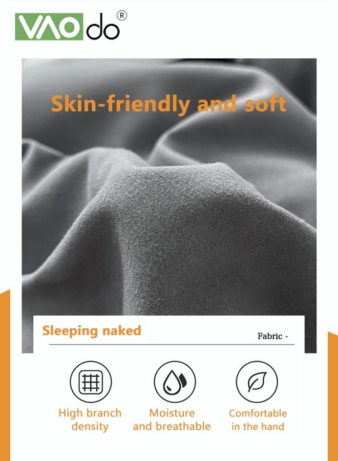 VAOdo 4PCS Bedding Set Skin Friendly Soft Comforter Set Including Sheets Duvet Cover and 2 Pillows 2.0 Bed 200*230CM - Image 4