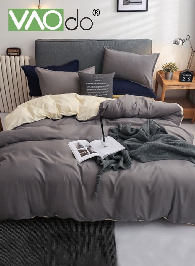 VAOdo 4PCS Bedding Set Skin Friendly Soft Comforter Set Including Sheets Duvet Cover and 2 Pillows 2.0 Bed 200*230CM - Image 1