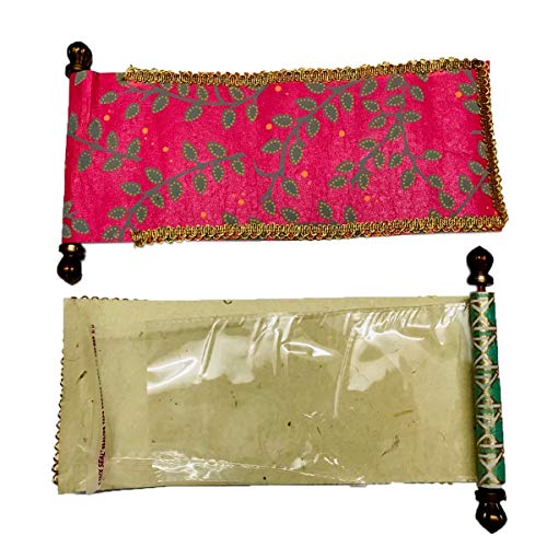 KRIWIN Handmade Paper Pack of 10 Multi Color Ethnic Scroll Style Shagun Envelope Sagan Gift Envelopes (Pack of 10) - Image 2